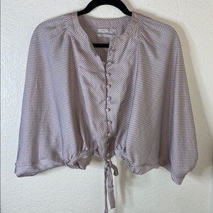Urban outiftters loose buttoned crop top